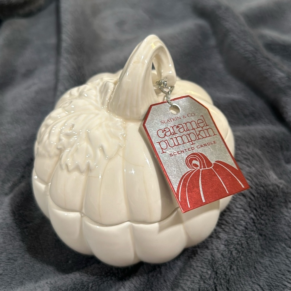 Bath&Body Works Carmel pumpkin 🎃 single wick ceramic candle